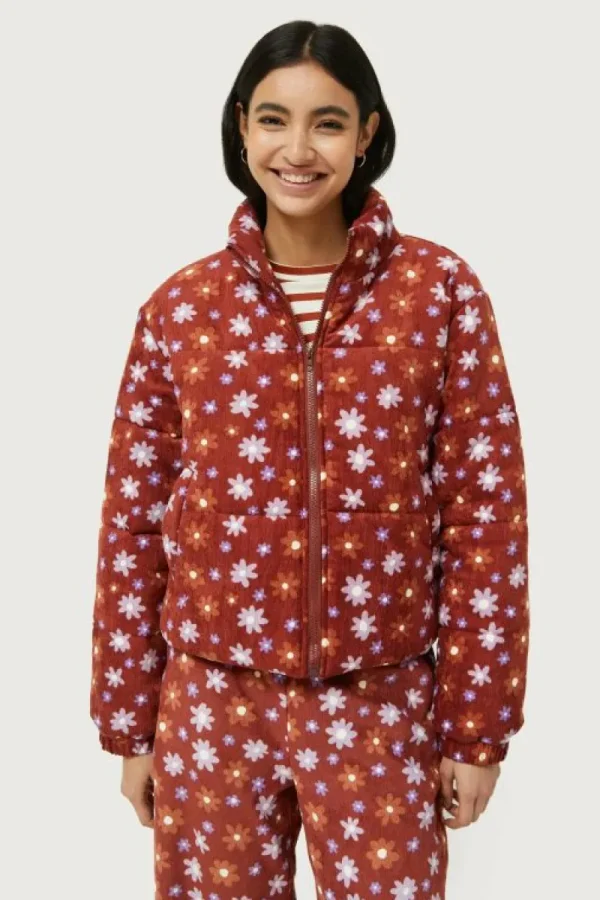 Abrigo acolchado estampado floral Montana-COMPAÑIAFANTASTICA Fashion