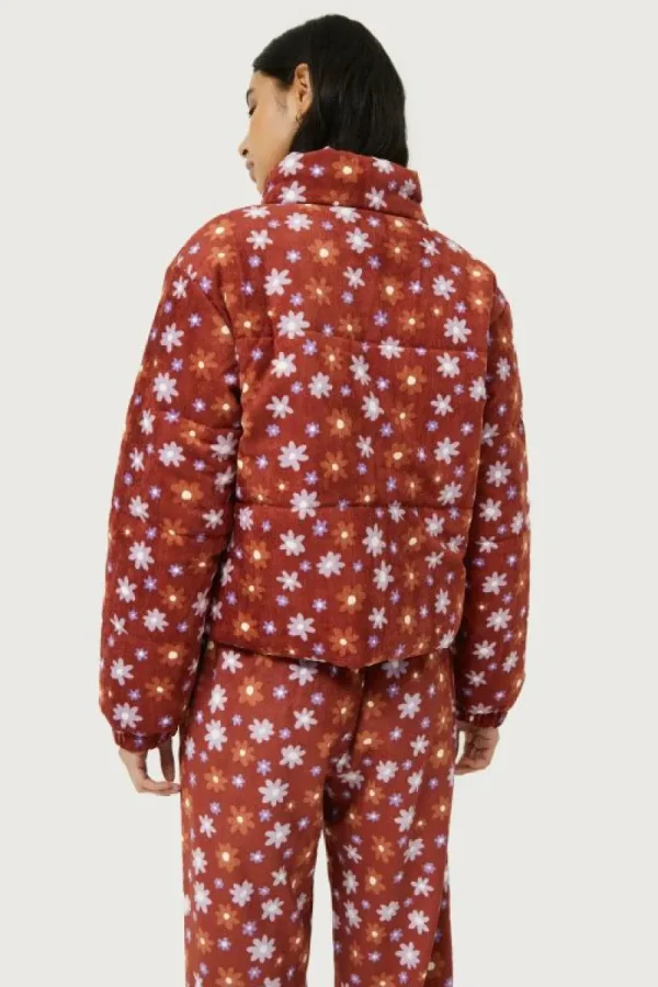 Abrigo acolchado estampado floral Montana-COMPAÑIAFANTASTICA Fashion