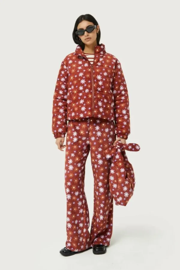 Abrigo acolchado estampado floral Montana-COMPAÑIAFANTASTICA Fashion