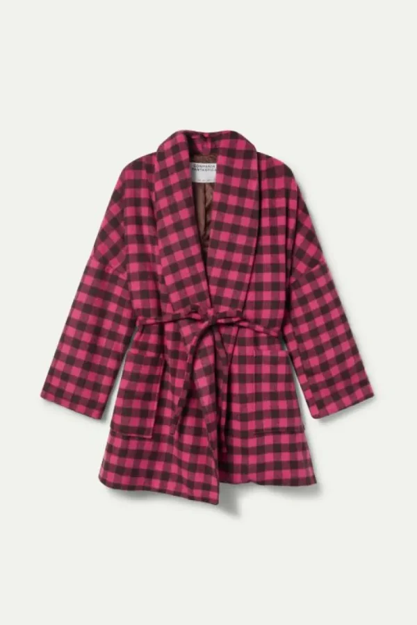 abrigo_corto_con_cinturn__1.webp Abrigo corto con cinturón cuadros rosas-COMPAÑIAFANTASTICA Discount