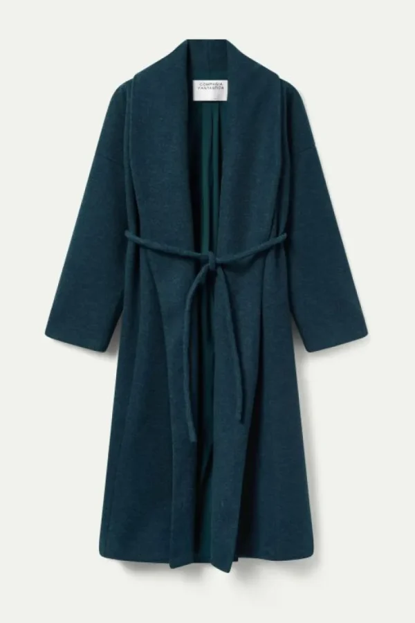 abrigo_midi_abierto_verde_1.webp Abrigo midi abierto verde-COMPAÑIAFANTASTICA Outlet