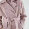 Abrigo midi con doble botonadura rosa-COMPAÑIAFANTASTICA Clearance
