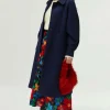 Abrigo midi de bouclé azul marino-COMPAÑIAFANTASTICA Shop