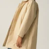 Abrigo midi unisex acolchado beige-MINI Store