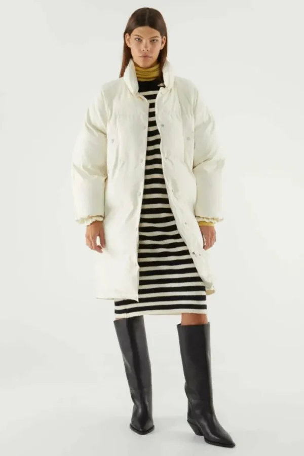 Abrigo plumífero oversize blanco-COMPAÑIAFANTASTICA Sale