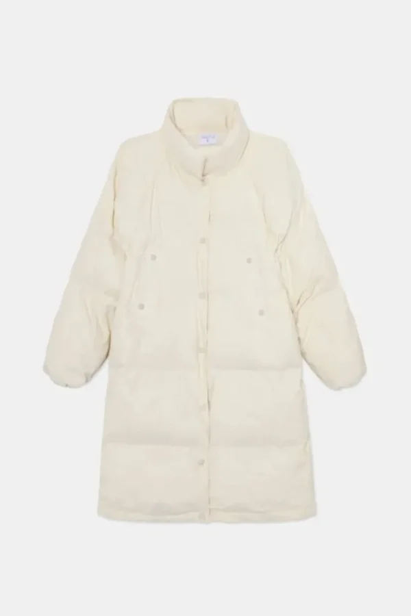 Abrigo plumífero oversize blanco-COMPAÑIAFANTASTICA Sale