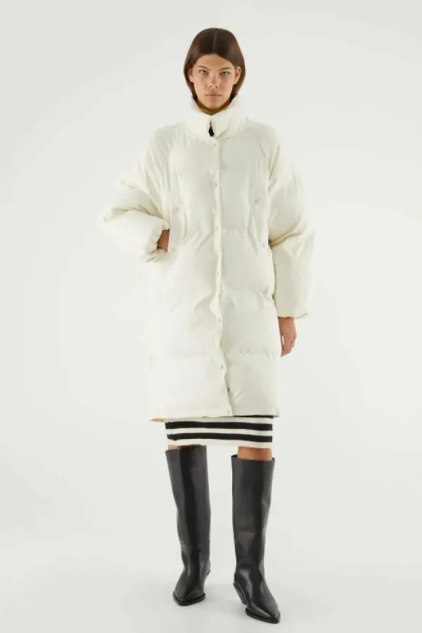 Abrigo plumífero oversize blanco-COMPAÑIAFANTASTICA Sale