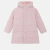 Abrigo unisex plumífero midi con capucha rosa-MINI Best Sale