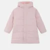 Abrigo unisex plumífero midi con capucha rosa-MINI Best Sale