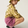 Bermudas de niña de tweed rosa-MINI Fashion