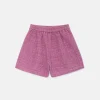 Bermudas de niña de tweed rosa-MINI Fashion