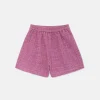 Bermudas de niña de tweed rosa-MINI Fashion