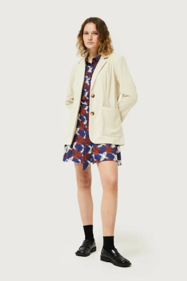 Blazer de pana blanco-COMPAÑIAFANTASTICA Best