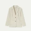 Blazer de pana blanco-COMPAÑIAFANTASTICA Best