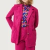 Blazer de pana fucsia-COMPAÑIAFANTASTICA New