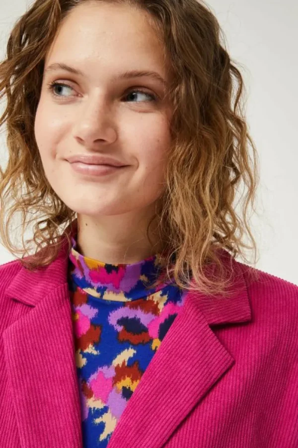 Blazer de pana fucsia-COMPAÑIAFANTASTICA New