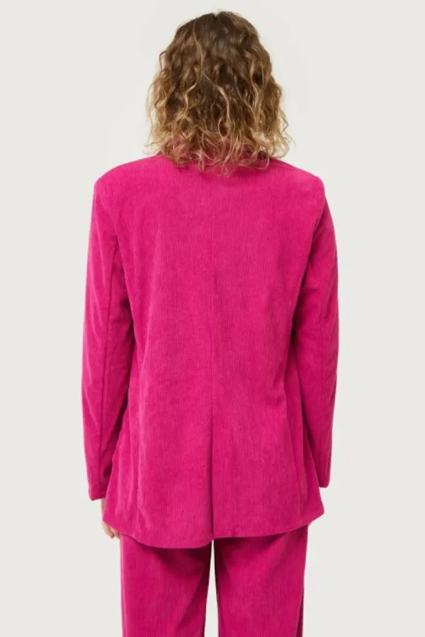 Blazer de pana fucsia-COMPAÑIAFANTASTICA New