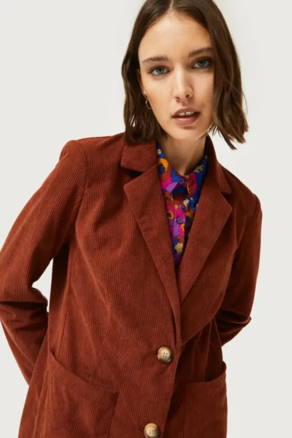 Blazer de pana marrón-COMPAÑIAFANTASTICA Best