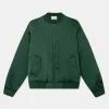 Bomber acolchada satinada verde-COMPAÑIAFANTASTICA Cheap