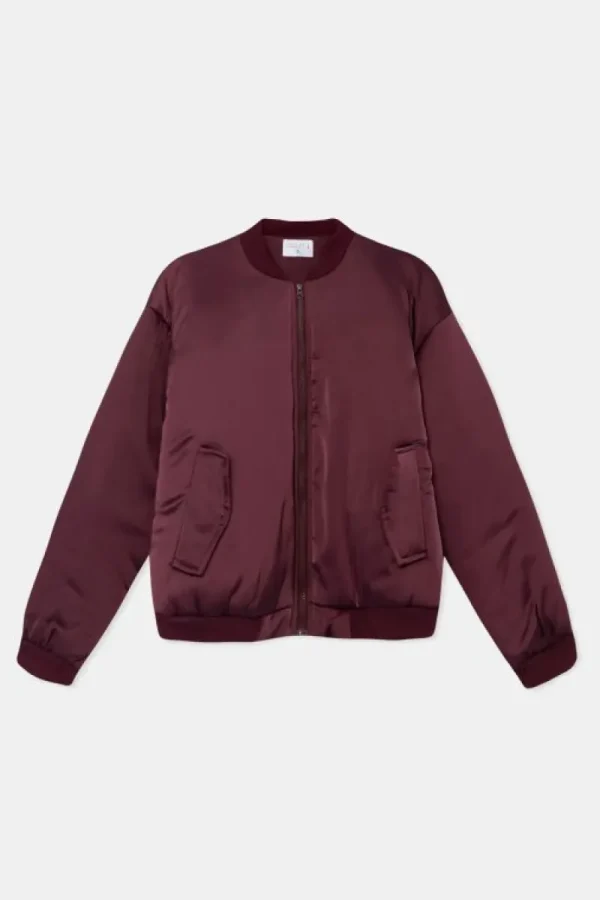 Bomber acolchada satinada morada-COMPAÑIAFANTASTICA Best