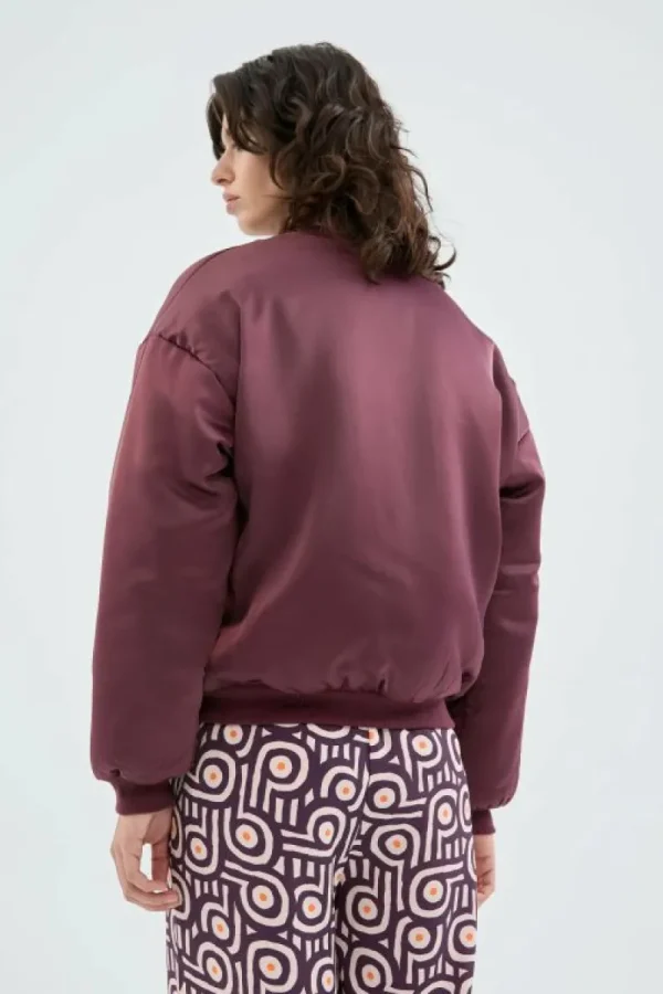 Bomber acolchada satinada morada-COMPAÑIAFANTASTICA Best