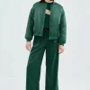 Bomber acolchada satinada verde-COMPAÑIAFANTASTICA Cheap