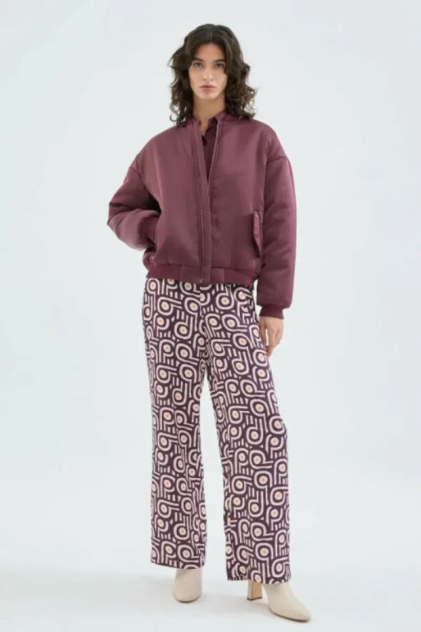 Bomber acolchada satinada morada-COMPAÑIAFANTASTICA Best