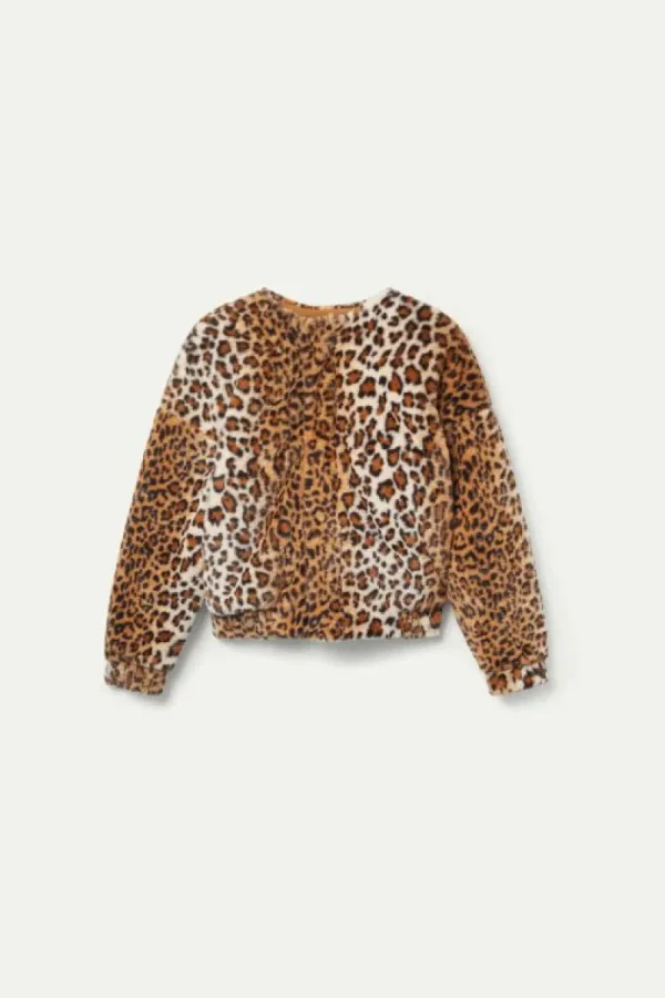 Bomber de pelo estampado de leopardo-COMPAÑIAFANTASTICA Cheap