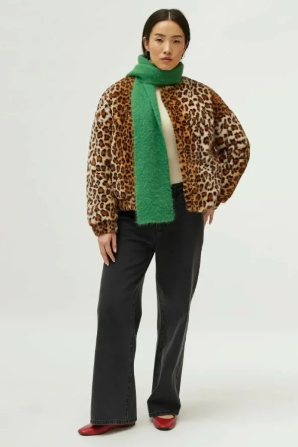 Bomber de pelo estampado de leopardo-COMPAÑIAFANTASTICA Cheap