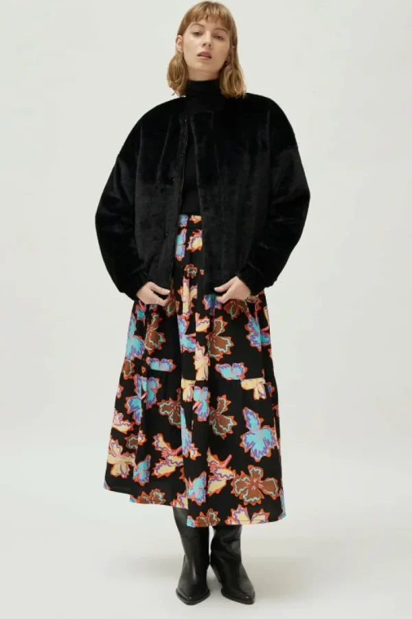 Bomber de pelo sintético negra-COMPAÑIAFANTASTICA Hot