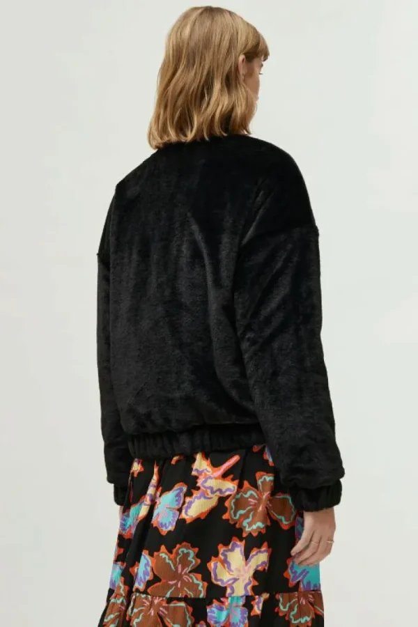 Bomber de pelo sintético negra-COMPAÑIAFANTASTICA Hot