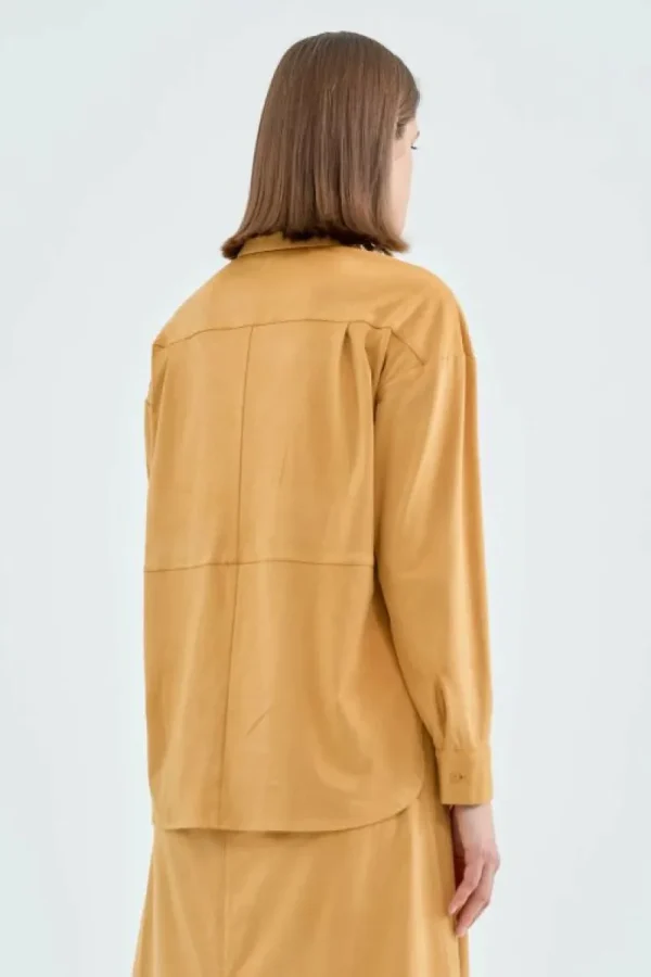 Camisa de ante amarilla-COMPAÑIAFANTASTICA Fashion