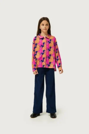 Camisa de niña con estampado de gatos-MINI Best