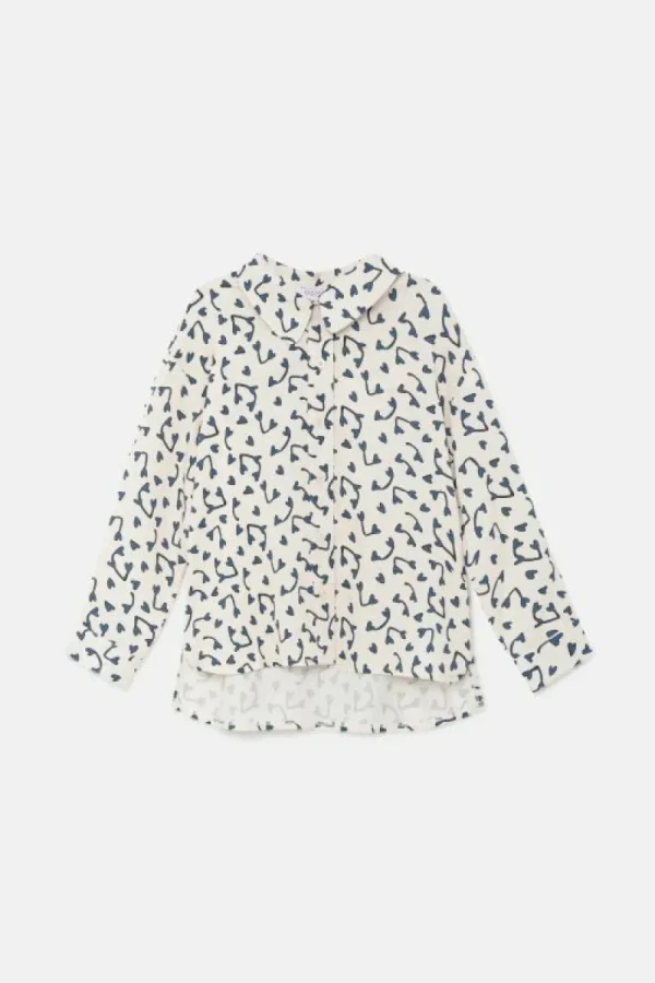 Camisa de niña con estampado de corazones-MINI Hot