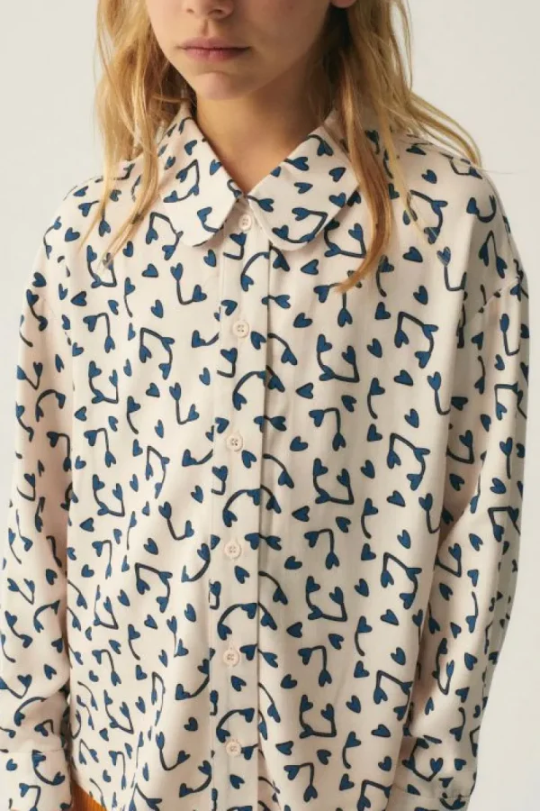 Camisa de niña con estampado de corazones-MINI Hot