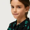 Camisa de niña estampado de corazones verdes-MINI Online