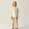 Camisa de niña oversize con lazada blanca-MINI Online