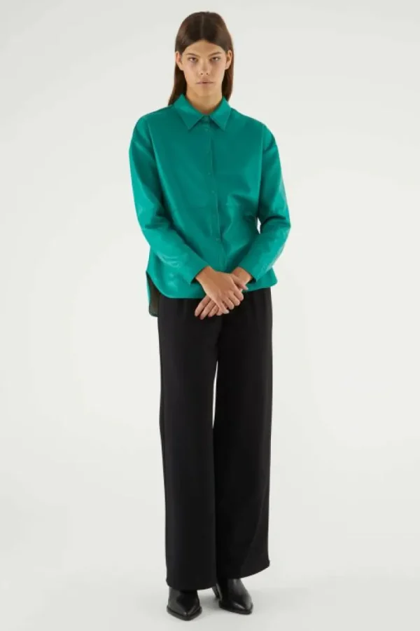 camisa_de_piel_sinttica_v_4.webp Camisa de piel sintética verde-COMPAÑIAFANTASTICA Clearance
