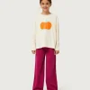 Camiseta de niña con print de calabaza blanca-MINI Outlet
