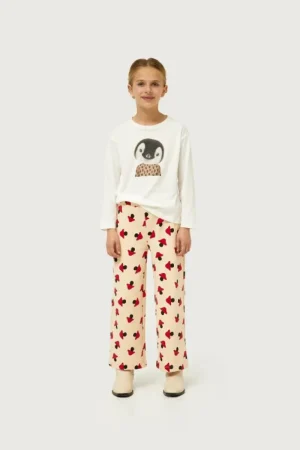 Camiseta de niña con print de pingüino blanca-MINI New