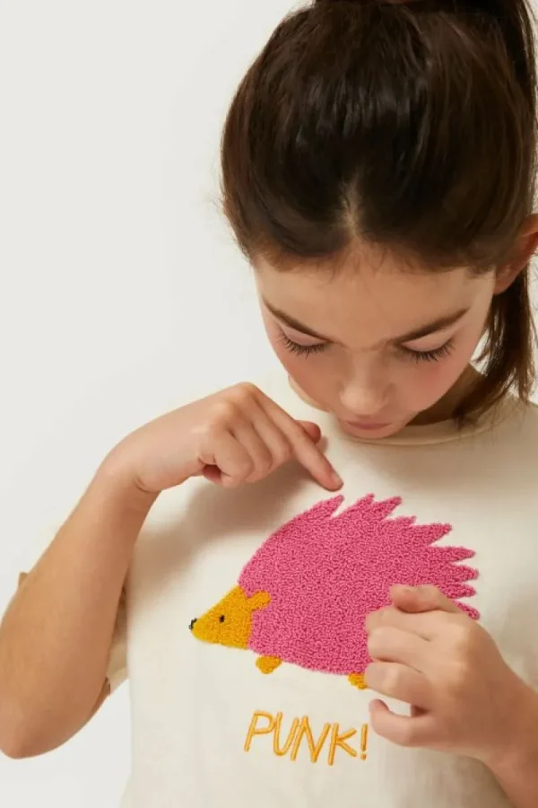 Camiseta de niña con print de erizo-MINI Sale