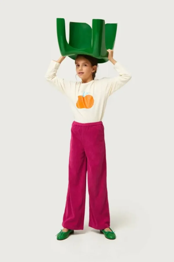 Camiseta de niña con print de calabaza blanca-MINI Outlet