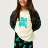 Camiseta de niña con print Love More-MINI Store