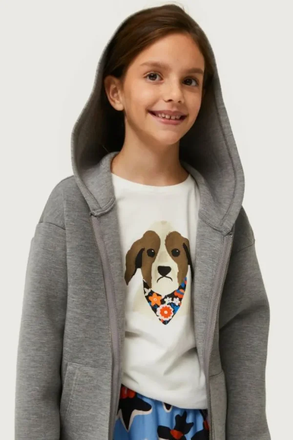 Camiseta de niña con print de perro estampado floral-MINI Best Sale