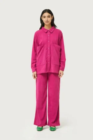 Chaqueta camisera de pana fucsia-COMPAÑIAFANTASTICA Discount