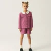 Chaqueta de niña de tweed rosa-MINI Flash Sale