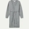 Chaqueta midi de punto gris-COMPAÑIAFANTASTICA Shop