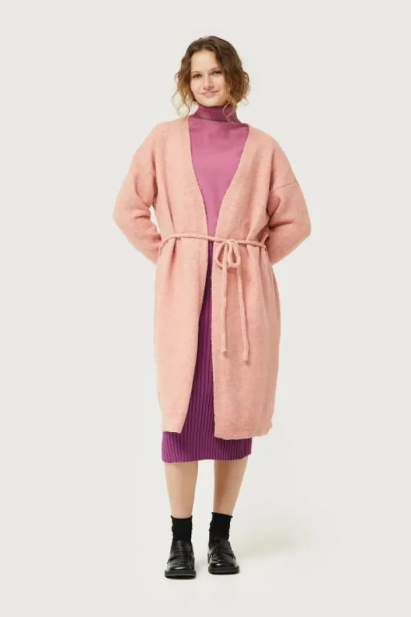 Chaqueta midi de punto rosa-COMPAÑIAFANTASTICA Hot