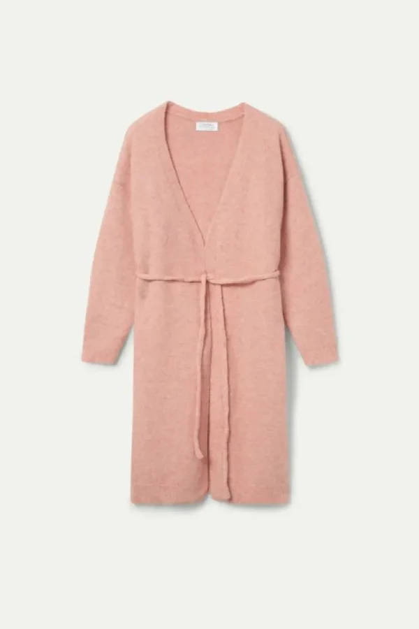 Chaqueta midi de punto rosa-COMPAÑIAFANTASTICA Hot