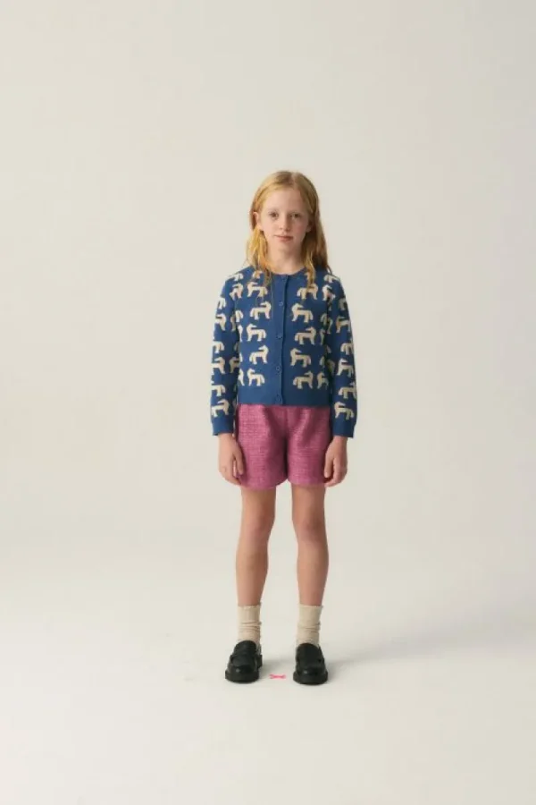 Cárdigan de niña con estampado de caballos-MINI Clearance